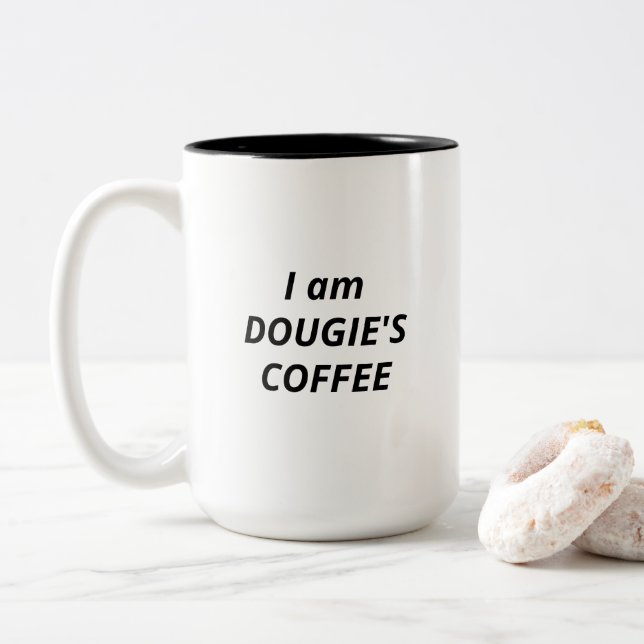 Tasse 2 Couleurs Le café de Dougie (Avec donut)