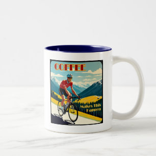 Tasse 2 Couleurs Le Café Fait Que Cela Se Passe En Cyclisme