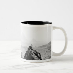 Tasse 2 Couleurs Le Caire Égypte, jockeys de chameaux Pyramides de