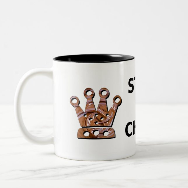 Tasse 2 Couleurs Le calme de séjour mange du chocolat (Gauche)