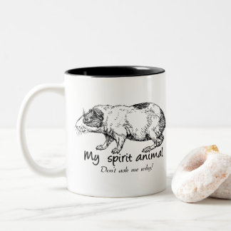 Tasse 2 Couleurs Le cobaye est mon animal d'esprit. Ne me demandez