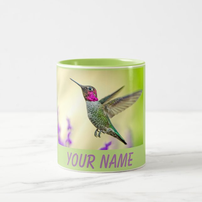 Tasse 2 Couleurs Le colibri d'Anna en vol (Centre)