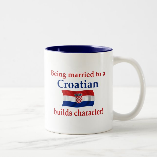 Tasse 2 Couleurs Le Croate établit le caractère (Droit)