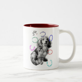 Tasse 2 Couleurs Le dictionnaire du chien : Amour