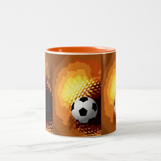 Tasse 2 Couleurs le football (Centre)