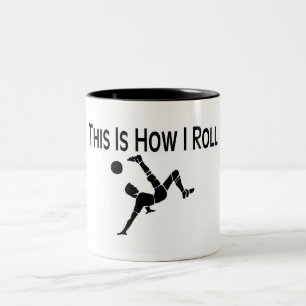 Tasse 2 Couleurs Le football ceci est comment je roule le