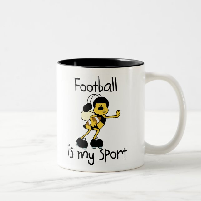 Tasse 2 Couleurs Le football de bourdon mon sport (Droit)