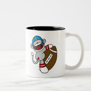 Tasse 2 Couleurs Le football de singe de chaussette