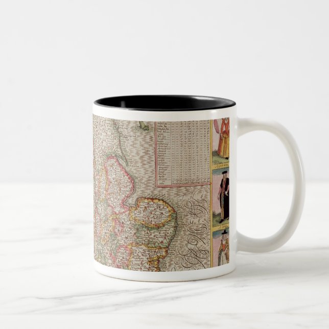 Tasse 2 Couleurs Le Kingdome de l'Angleterre, gravé par Jodocus (Droit)