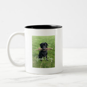 Tasse 2 Couleurs Le laboratoire noir avec deux bâtons poursuivent