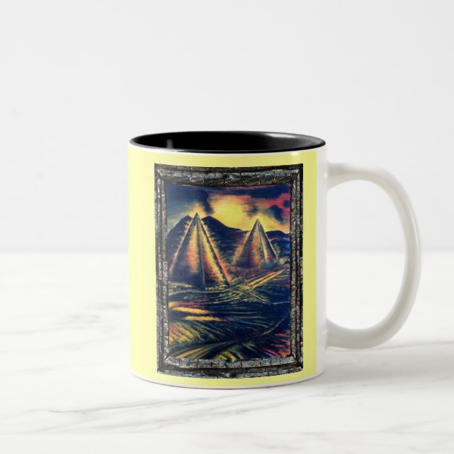 Tasse 2 Couleurs Le lieu de repos, pyramides (Droit)