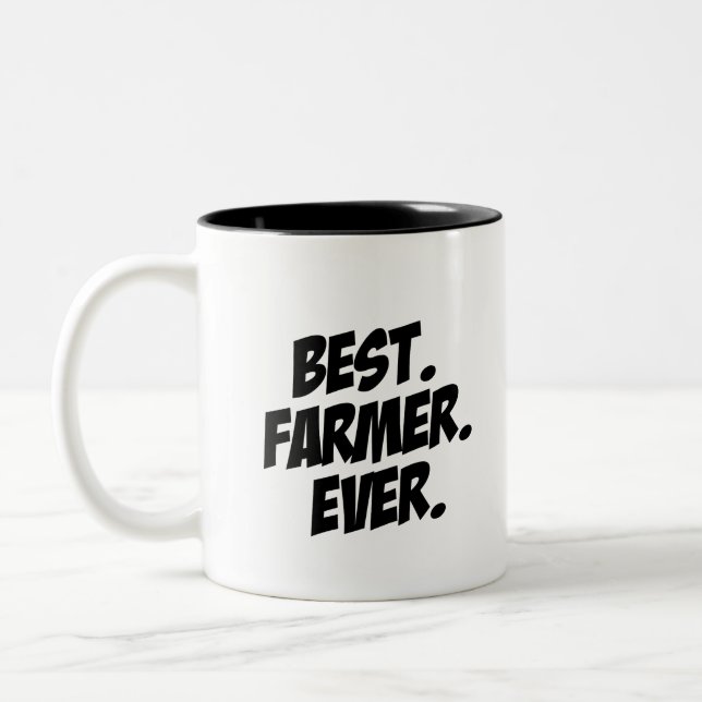 Tasse 2 Couleurs Le meilleur agriculteur jamais (Gauche)