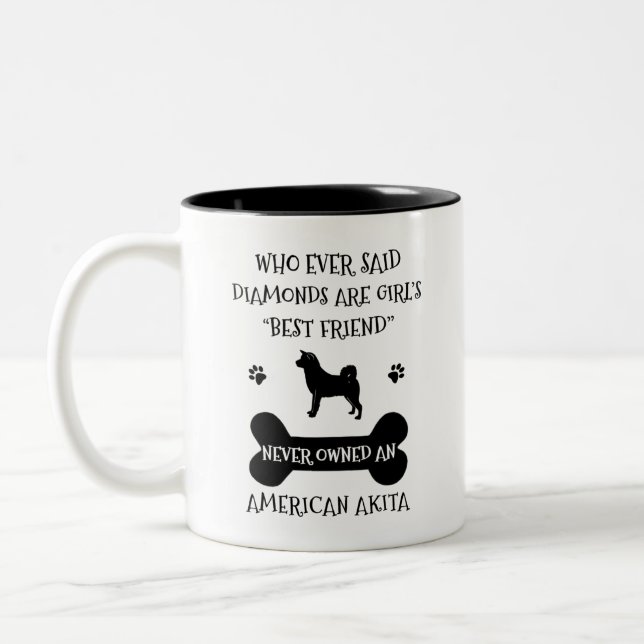 Tasse 2 Couleurs Le meilleur ami d'Akita (Gauche)