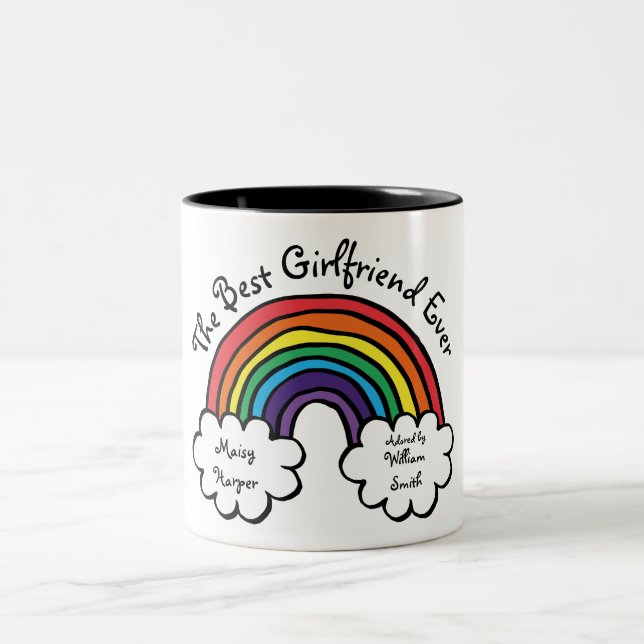 Tasse 2 Couleurs Le meilleur ami jamais Rainbow (Centre)
