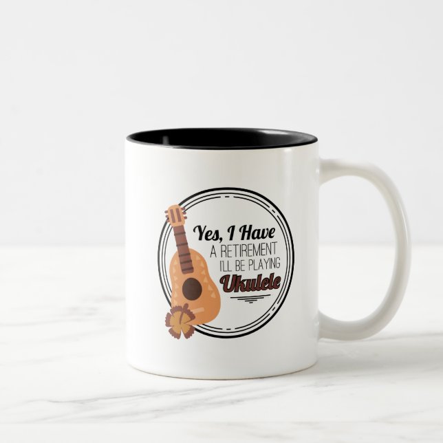 Tasse 2 Couleurs Le meilleur cadeau de musicien d'ukulélé (Droit)