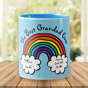 Tasse 2 Couleurs Le Meilleur Grand-Père, Grand-Papa, Papa Jamais Ci