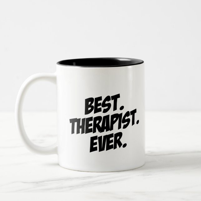 Tasse 2 Couleurs Le meilleur thérapeute jamais (Gauche)