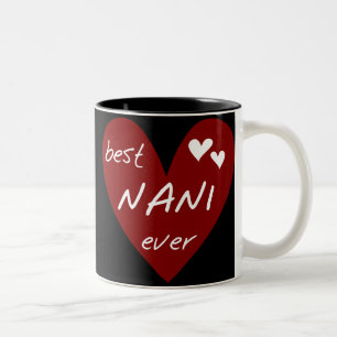 Tasse 2 Couleurs Le meilleurs T-shirts et cadeaux de Nani de coeur