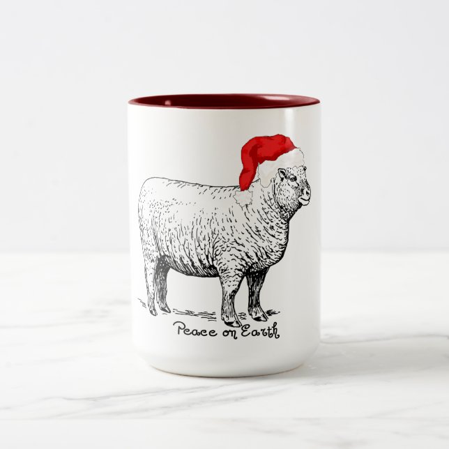 Tasse 2 Couleurs Le mouton de la paix (Centre)