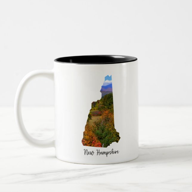 Tasse 2 Couleurs Le New Hampshire-L'État Granite (Gauche)