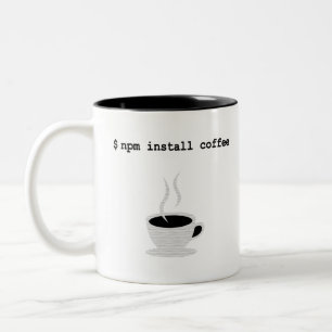 Tasse 2 Couleurs le npm installent le programmeur de Javascript de