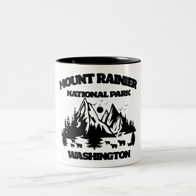 Tasse 2 Couleurs Le Parc national du Mont Rainier (Centre)