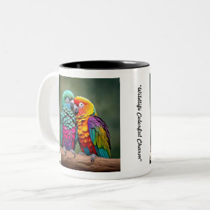 Tasse 2 Couleurs Le "Plumage vibrant de perroquets"