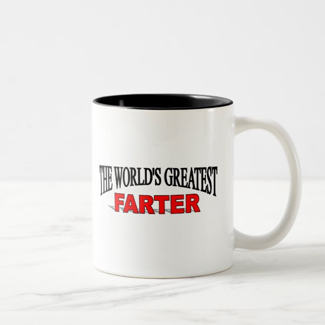 Tasse 2 Couleurs Le plus grand Farter du monde (Droit)