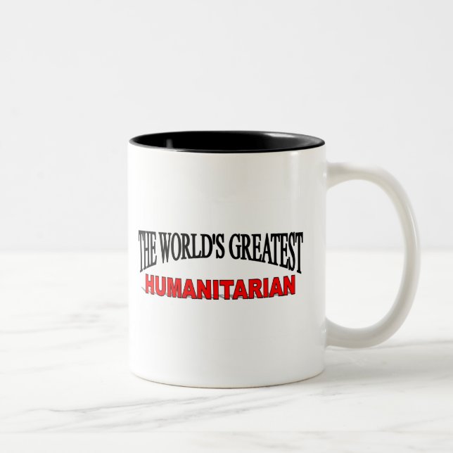 Tasse 2 Couleurs Le plus grand humanitaire du monde (Droit)