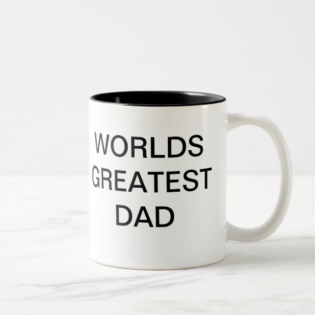 Tasse 2 Couleurs le plus grand papa des mondes (Droit)