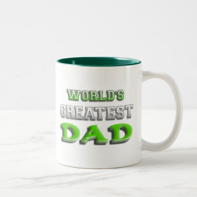 Tasse 2 Couleurs Le plus grand papa du monde (Droit)