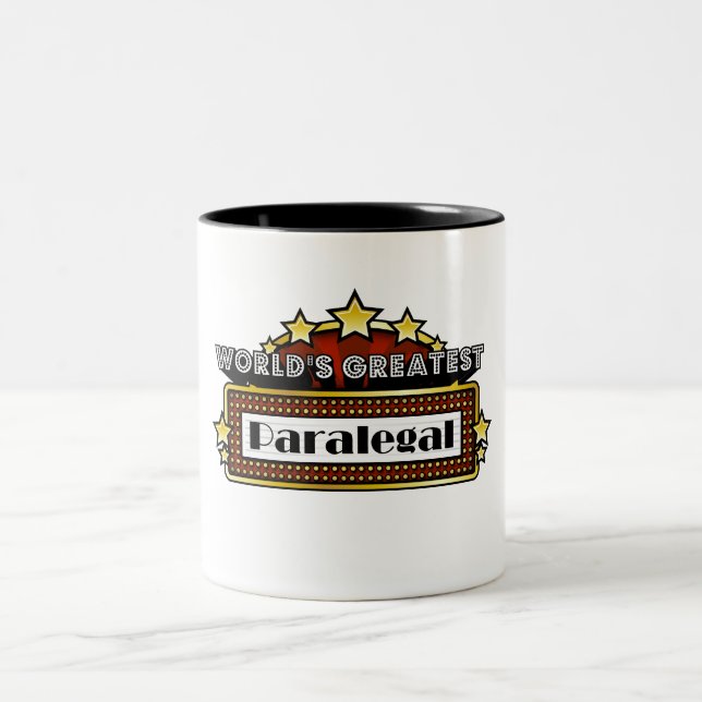 Tasse 2 Couleurs Le plus grand paralégal du monde (Centre)