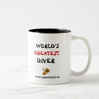 TASSE 2 COULEURS LE PLUS GRAND PLONGEUR DES MONDES