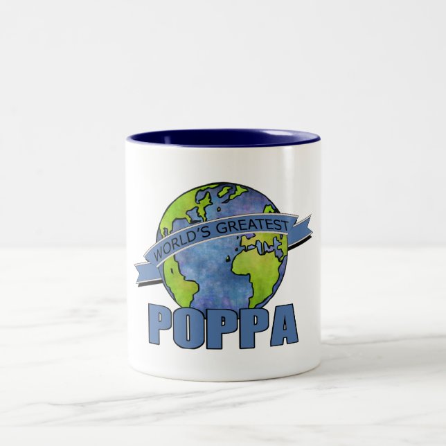 Tasse 2 Couleurs Le plus grand poppa du monde (Centre)