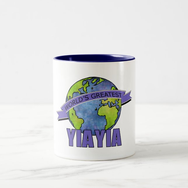 Tasse 2 Couleurs Le plus grand YiaYia du monde (Centre)