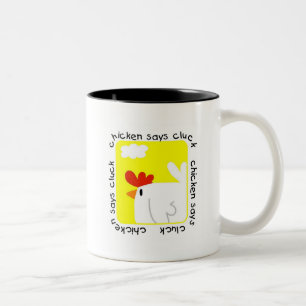 Tasse 2 Couleurs Le poulet indique des T-shirts et des cadeaux de