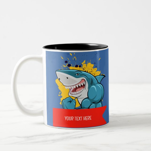 TASSE 2 COULEURS LE REQUIN  (Gauche)