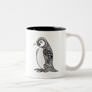 Tasse 2 Couleurs Le Roi artistique pingouin Zendoodle