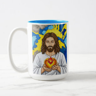 Tasse 2 Couleurs Le Sacré-Cœur de Jésus