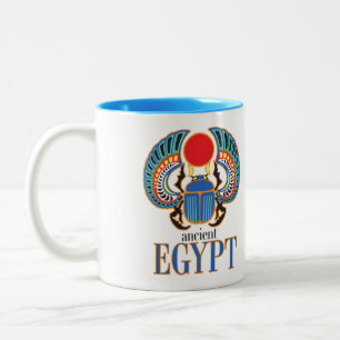 Tasse 2 Couleurs Le scarabée égyptien. Égypte ancienne