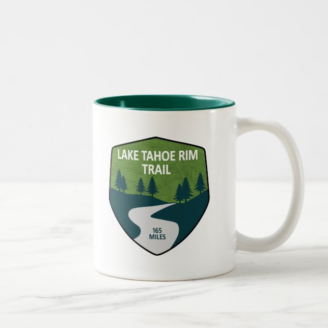 Tasse 2 Couleurs Le sentier du lac Tahoe (Droit)