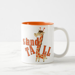 Tasse 2 Couleurs Le socle de girafe est grand