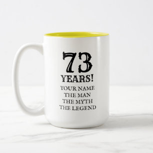 Tasse 2 Couleurs Le soixante-treizième anniversaire drôle deux