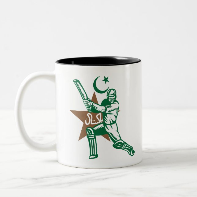 Tasse 2 Couleurs Le T-shirt d'équipe de cricket du Pakistan évente (Gauche)