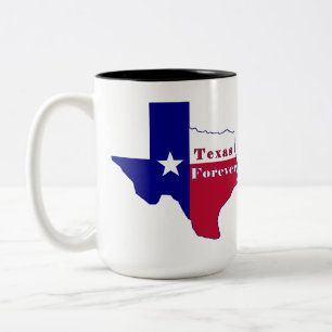 Tasse 2 Couleurs Le Texas marquent pour toujours la carte
