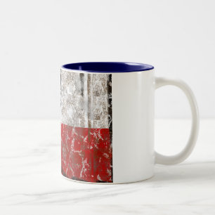 Tasse 2 Couleurs Le Texas s'est rouillé drapeau solitaire d'état