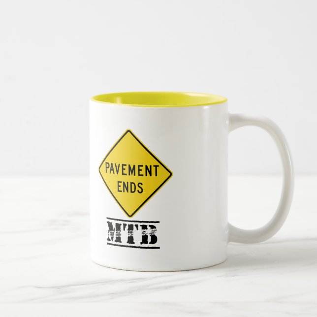 Tasse 2 Couleurs Le trottoir termine le VTT (Droit)