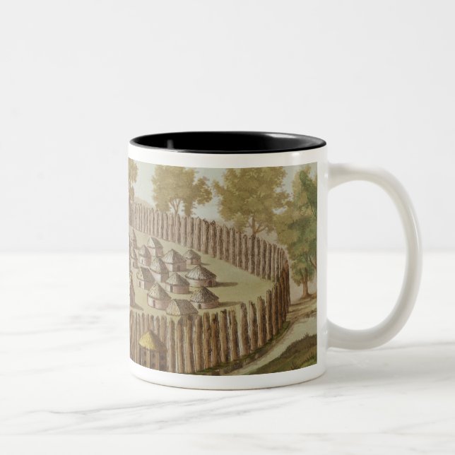 Tasse 2 Couleurs Le village d'une tribu indigène en Floride, (Droit)