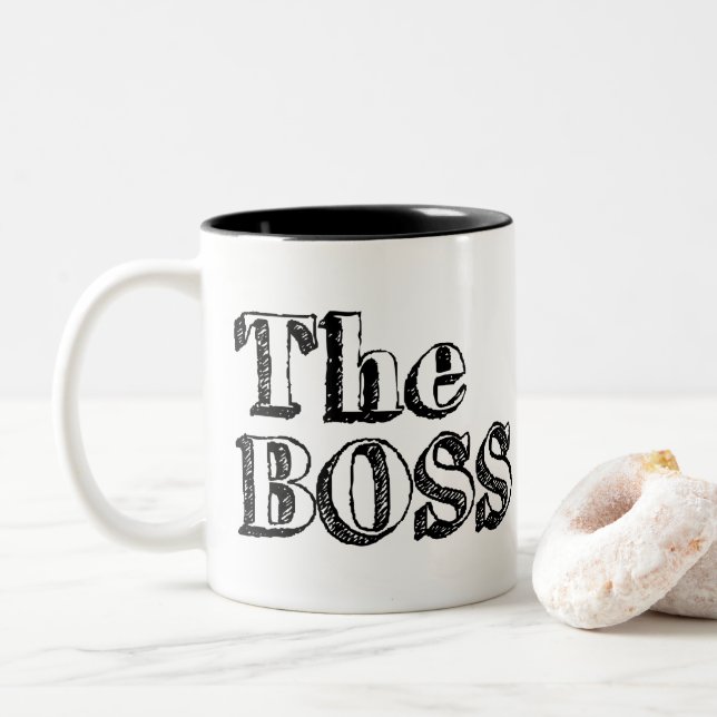 Tasse 2 Couleurs Le vrai patron (Avec donut)