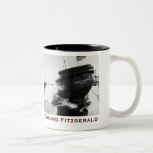 Tasse 2 Couleurs L'Edmund Fitzgerald avec les noms de l'équipage